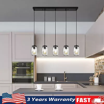 Mason Jar Chandelier Kitchen Island Lighting Metal Glass Pendant Light Fixture  • $68.40