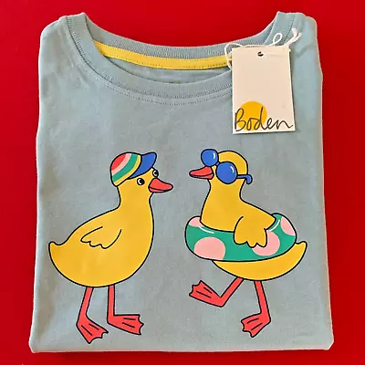 Mini Boden Cute-Cotton  DUCKS  Short Sleeve Shirt. 2 Years+ Great Gift Idea! • $19.99