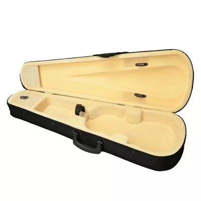 Durable Cloth Fluff Triangle Shape Case With Beige Lining For 4/4 Violin Black • $39.49