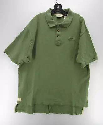 Orvis Polo Shirt Men XL Green Pullover Golf Rugby Outdoor Short Sleeve Loose • $23.75