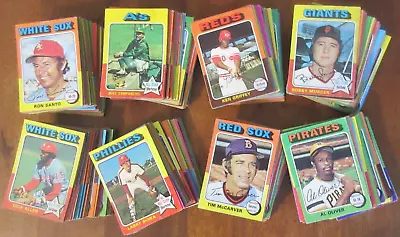 1975 Topps Baseball 375 Card Lot Larry Bowa Ken Griffey Bobby Murcer Dick Allen • $29.99