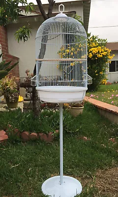 $69.68 • Buy Round Dome Bird Flight Cage W/Stand For Small LoveBirds Budgies Canaries Aviary