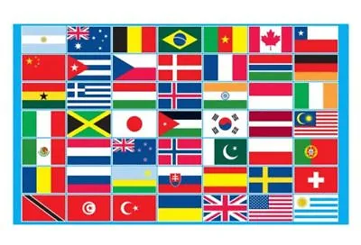 49 Countries Of The World Flag 5' X 3' Olympic Multi Nations Country Educational • £2.49