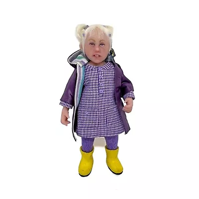 1:12 Scale Dollhouse Miniature Girl Doll Wearing Raincoat By Irina Martin • $369