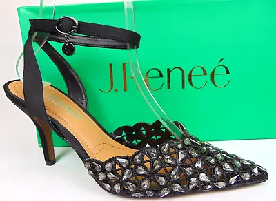 J. Renee Women Kamilo Black Pointed Toe Heels Dress Pumps Shoe Size 6.5 M • $29.99