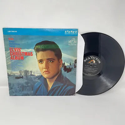 ELVIS PRESLEY - Elvis' Christmas Album Stereo LP RCA Victor Records LSP-1951(e) • $12