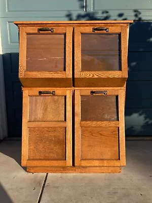 Walker Bin Co. Oak Drawers - 20th Century General Store Display Case - Grain  • $1200