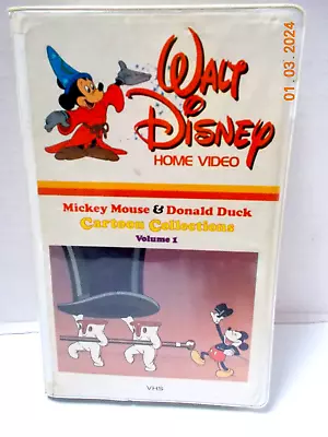 Vintage Disney  MICKEY MOUSE & DONALD CARTOON COLLECTIONS 1  VHS Tape Clamshell • $29.99