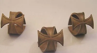 3 Vtg 1960's Genuine Copper Goth Maltese Cross Wrap Ring Jewelry Adjustable Kim • $19.99