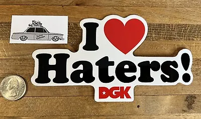 DGK Skateboards  I Love Haters ❤️ Sticker Decal Gold Wheels Stevie Williams • $17.33