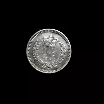 Victoria Silver Three Halfpence 1 1/2 Pence 1862 • £2.20