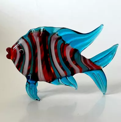 New Colors!  Murano Glass Handcrafted Unique Lovely Fish Figurine Size 2 • $29.90