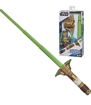 £16.95 • Buy Star Wars Lightsaber Forge Yoda Extendable Green Lightsaber *Box Damage It Has*