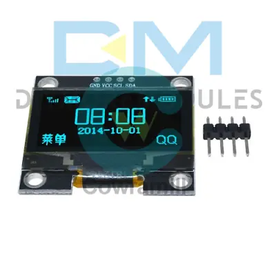 Blue 1.3  OLED LCD Display 4Pin Module IIC I2C 128x64 3-5V Interface For Arduino • $9.49