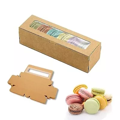 Macaron Boxes For 6 To 10 Macarons 20 Pack 8x3x2 Inches Macaron Packaging For... • $17.88