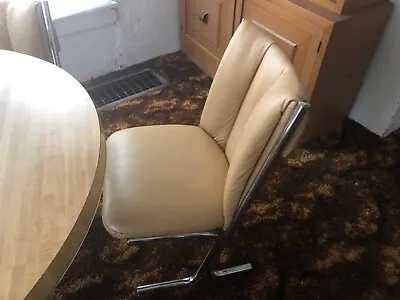 $125 • Buy 1960s Dining Room Set Naugahyde And Chrome Chairs As Shown Excellent Condition L
