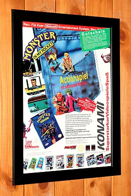 1992 Monster In My Pocket Castlevania NES Konami Vintage Small Poster Ad Framed • $63