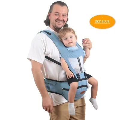 £17.98 • Buy Toddler Waist Hip Seat Newborn Sling Wrap Strap Backpack Breathable Blue