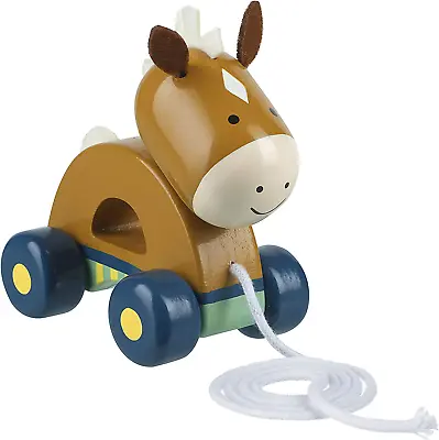 £13.72 • Buy Pony Pull Along Toy - Animal Push And Pull Along Toys For 1 Year Olds, Toddler, 