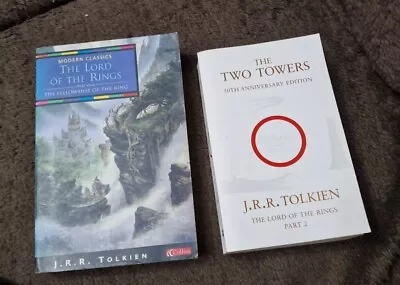 Lord Of The Rings 2 Book Bundle J.R.R. Tolkien 50th Anniversary Editions + Fello • £5