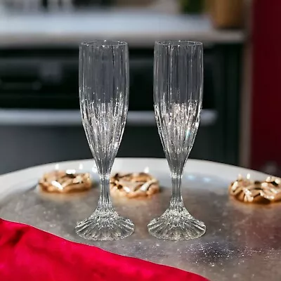 Mikasa Crystal Park Lane Fluted Champagne Glass 8 5/8  Set Of 2 • $32.70