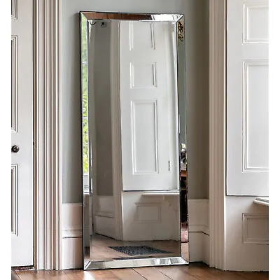 Luna Large Modern Frameless Wall Leaner Full Length Floor Mirror 178cm X 76cm • £199