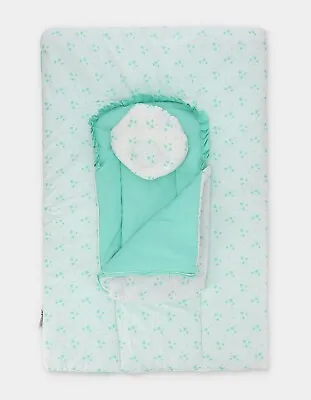 Baby Set Pillow Carry Nest Swaddle Wrap Sleep Bag Cocoon Quilted Duvet Blanket • £15.99