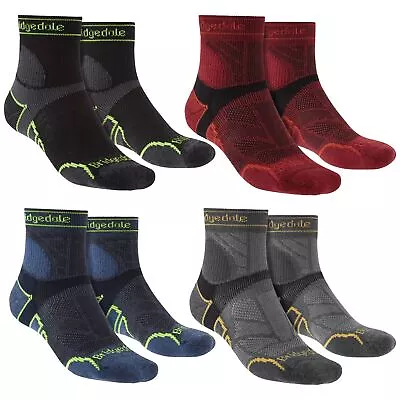 Bridgedale - Mens Trail Running Lightweight T2 Merino Wool Sport 3/4 Crew Socks • $24.88