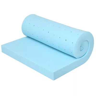 Costway Gel-Infused Bed 3  Mattress Topper Cooling Ventilated Air Foam Pad Queen • $49.99