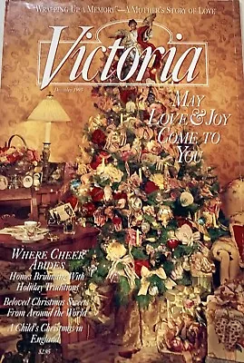 December 1995 VICTORIA Magazine Volume 9 No.12 VG Condition - Christmas • $17