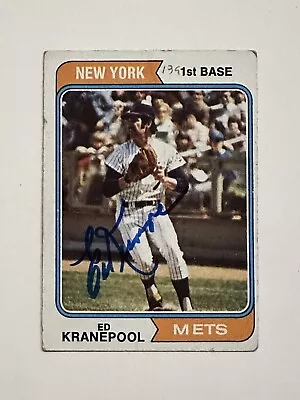 Ed Kranepool Mets Signed 1974 Topps Baseball Card #561 [0700] • $10