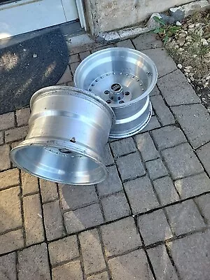 2 Vintage American Racing 15x10 Outlaw I Mags 5x4.75  Chevy Car Wheel Rim Gasser • $275