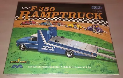 Moebius DAMAGED BOX 1967 F-350 Ramptruck 1:25 Racecar Car Hauler Truck Model Kit • $50