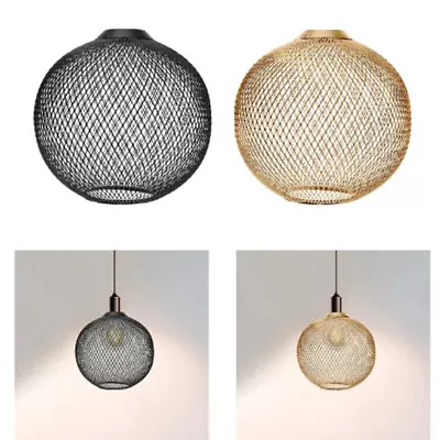 Hollow Out Metal Pendant Lamp Shade Ceiling Light Shade Retro Elegant Lampshade • £6.36