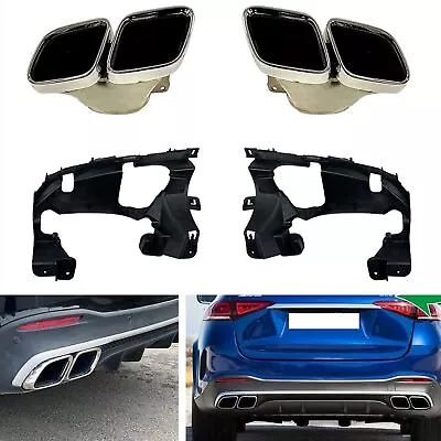 4Pcs Silver Car Exhaust Pipe Tip For Mercedes Benz V167 GLE53 AMG 2020-2022 Wo • $352.57