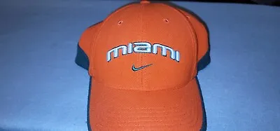 University Of Miami UM Hurricanes Nike Team Flexfit Orange Hat Universal Fit • $8