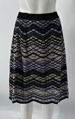 M Missoni Multicolor Abstract Print Knit A-Line Skirt Sz 48 NWT • $169.15