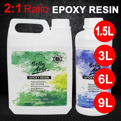 Epoxy Resin 2:1 Ratio Casting Super Clear Craft Coating Paste AB Liquid Art Kit • $73.90