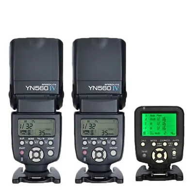 2x Yongnuo YN-560 IV Cameras Flash Speedlite + YN560-TX II Trigger Controller • £230.99