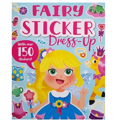 Girls Fairy Sticker Dress Up Activity Colouring Book - 150 Stickers • £4.89