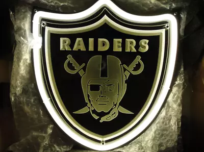 Las Vegas Raiders Logo 3D Carved Neon Lamp Sign 17  Beer Hanging Nightlight EY • $123.19