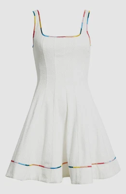 $130.48 • Buy $325 Staud Women's White Wells Sleeveless Cotton Blend Twill Mini Dress Size 14