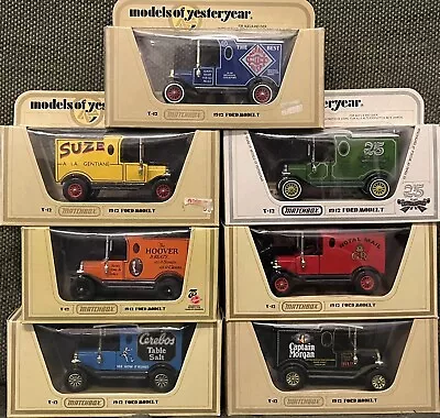 Matchbox Models Of Yesteryear Y-12 Ford Model T Van Collection - Job Lot Of 7 • £2