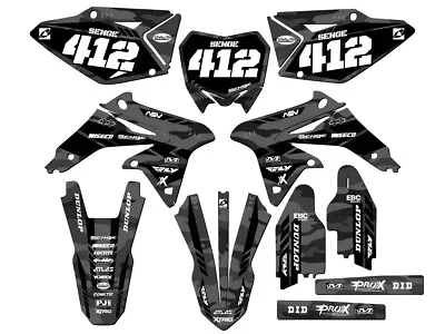 2008-2017 RMZ 450 APACHE Grey Senge Graphics Kit Compatible With Suzuki • $134.99