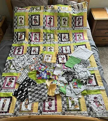 Cat Ladies Loralie Harris Designs Started Unfished ALMOST DONE Quilt Fabric Kit • $125