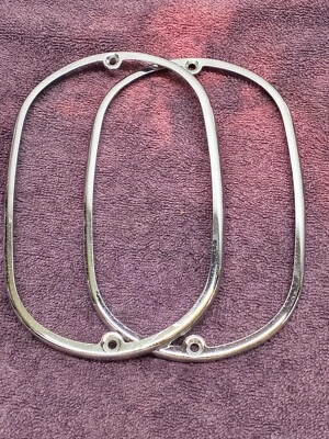 $42.49 • Buy Volkswagen Vw Bus Taillight Trim Rings Swf Germany 1962-1971 Bezel Chrome Pair