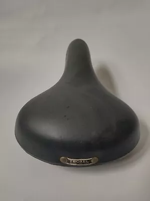 Vintage Troxel Bicycle Seat Springs Moscow Tenn USA Navy Blue   • $53.95