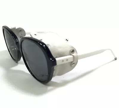 Thom Browne Sunglasses TB-503-C-T-NVY-WHT-57 Mountaineering Cockpit Black Lenses • $229.99