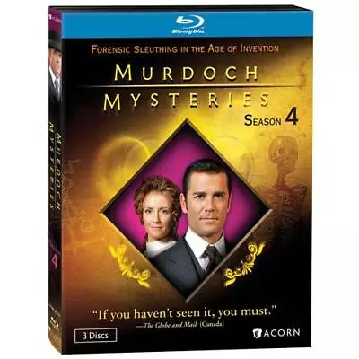 Murdoch Mysteries: Season 4 - All Episodes On 3 Discs - Blu-ray Region A (USA) • $48.99