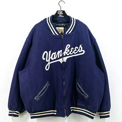 Mitchell Ness Wool Varsity Jacket 60 4XL Cooperstown New York Yankees VTG • $129.97